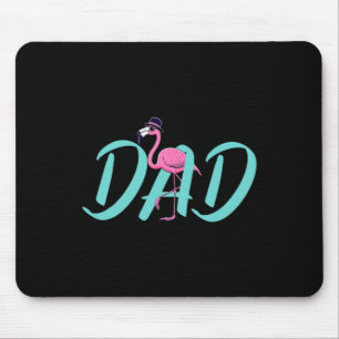 Pink Flamingo Dad Funny Fathers Day Tropical Bird Mouse Pad