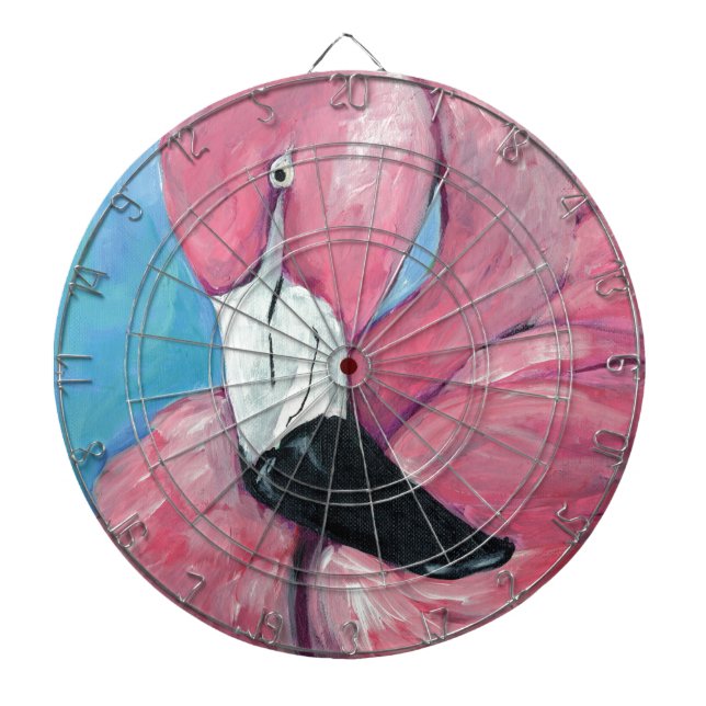 Pink Flamingo Dartboard (Front)