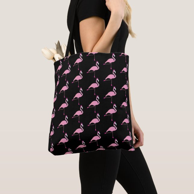 Pink Flamingo Design - Custom All-Over-Print Tote (Close Up)