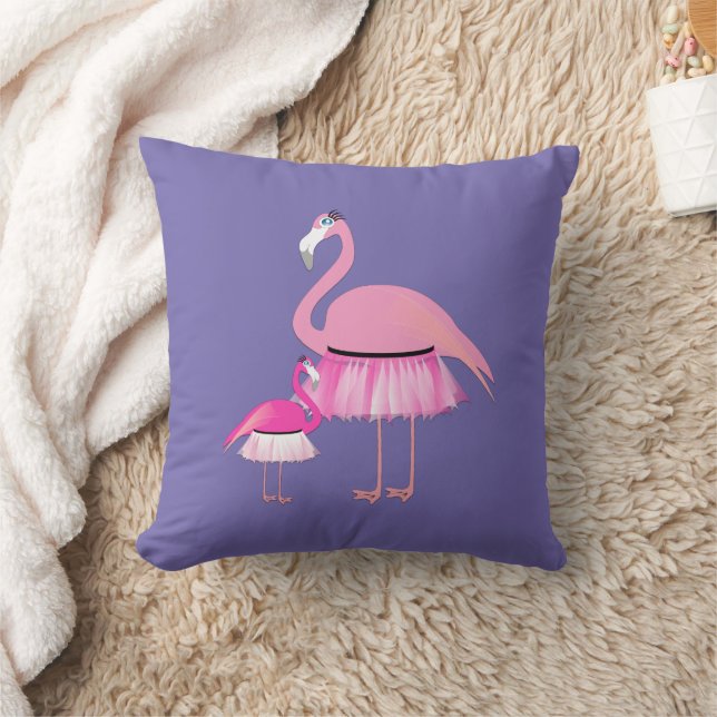 Pink Flamingo Design - Throw Pillow (Blanket)