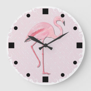 Pink Flamingo design Wall Clock