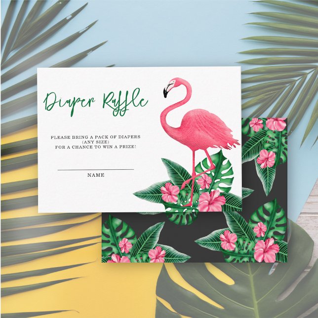 Pink Flamingo - diaper raffle Enclosure Card (Creator Uploaded)