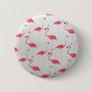 Pink Flamingo Drawing Flamingo Artist 6 Cm Round Badge