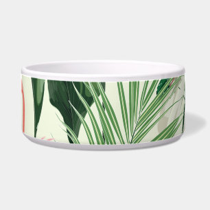 Pink Flamingo Exotic Flowers Pattern