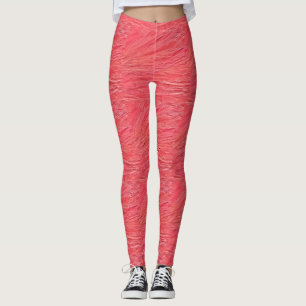 Pink Flamingo Feathers Pattern All-Over-Print Legg Leggings