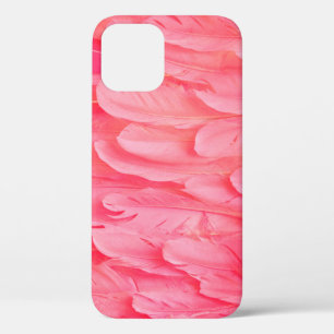 Pink Flamingo Feathersflamingo,feather,pink,textur iPhone 12 Case