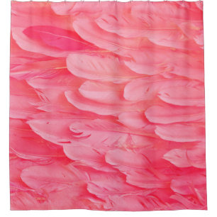 Pink Flamingo Feathersflamingo,feather,pink,textur Shower Curtain