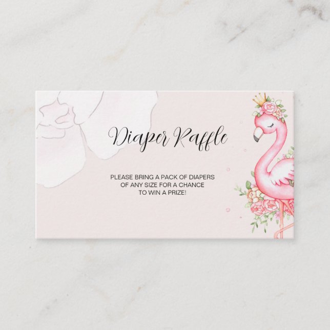   Pink Flamingo Floral Book Request Enclosure Card (Front)