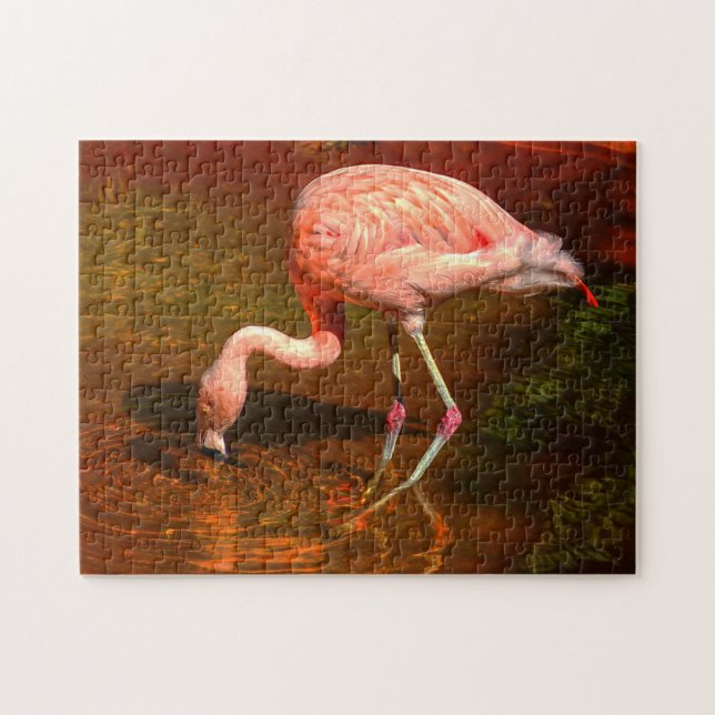 Pink Flamingo Florida. Jigsaw Puzzle (Horizontal)