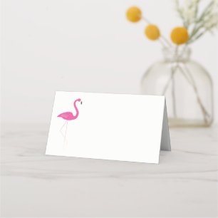 Pink Flamingo Folded Place Cards