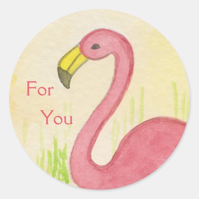 Pink Flamingo for you sticker (Front)