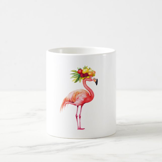Pink Flamingo Fruit Coffee Mug (Center)