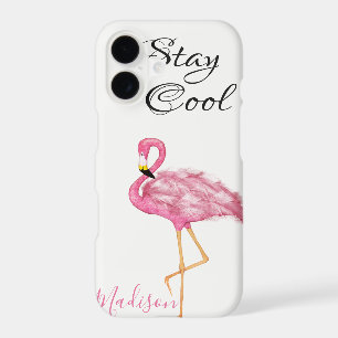 Pink Flamingo Fun Stay Cool Summer Name