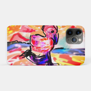 Pink flamingo gem iPhone 11 pro case