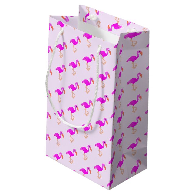 Pink Flamingo Gift Bag (Back Angled)