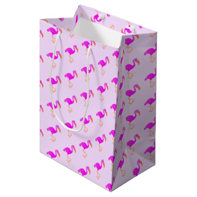 Pink Flamingo Gift Bag (Front Angled)