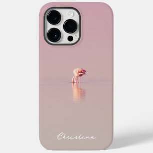 Pink Flamingo Girly Tropical Summer Case-Mate iPhone 14 Pro Max Case