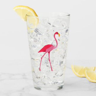 Pink Flamingo Glass