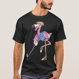 Pink Flamingo Golf Gifts for Women Men Golfer Club T-Shirt