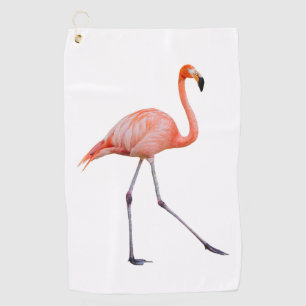 Pink Flamingo Golf Towel