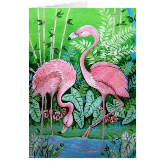 Pink Flamingo Greeting Card