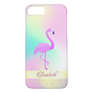 Pink Flamingo Holographic Ombre iPhone 8/7 Case