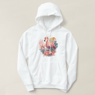 Pink Flamingo Hooded Sweatshirt
