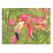 Pink Flamingo in Palm and Monstera Jungle