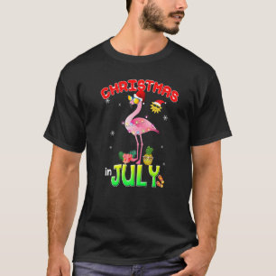 Pink Flamingo In Santa Hat Christmas In July  Girl T-Shirt