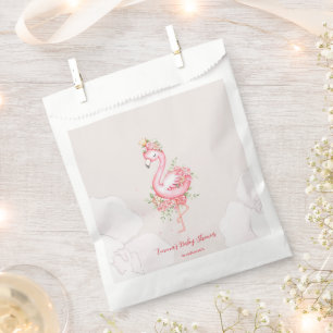 Pink Flamingo It's a Girl Baby Shower  Favour Bag