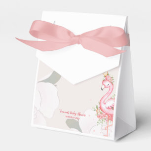 Pink Flamingo It's a Girl Baby Shower Favour Box