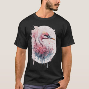 Pink Flamingo Japanese Cherry Blossom Sakura T-Shirt