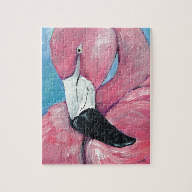 Pink Flamingo Jigsaw Puzzle (Vertical)