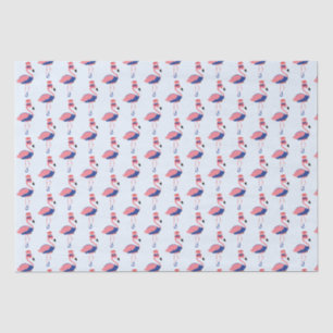 Pink Flamingo July 4th Holiday Tissue Paper