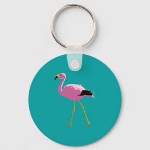 Pink Flamingo Key Ring