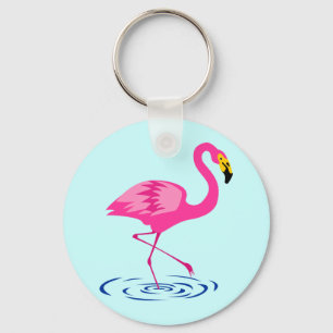 Pink Flamingo Key Ring