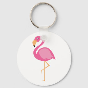 Pink Flamingo Key Ring