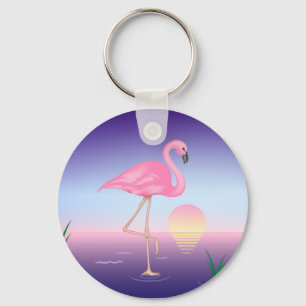 Pink Flamingo Key Ring
