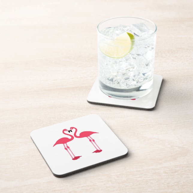 Pink Flamingo Love Birds Coaster (Right Side)