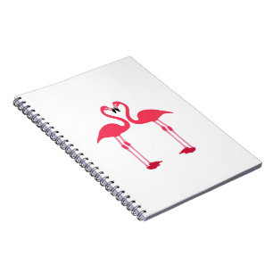 Pink Flamingo Love Birds Notebook
