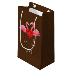 Pink Flamingo Love Design - Gift Bag - Small