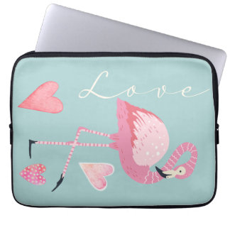 Pink Flamingo Love Electronics Bag