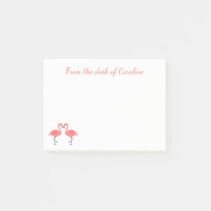 Pink Flamingo Love - Wedding Bridal Shower Post-it Notes