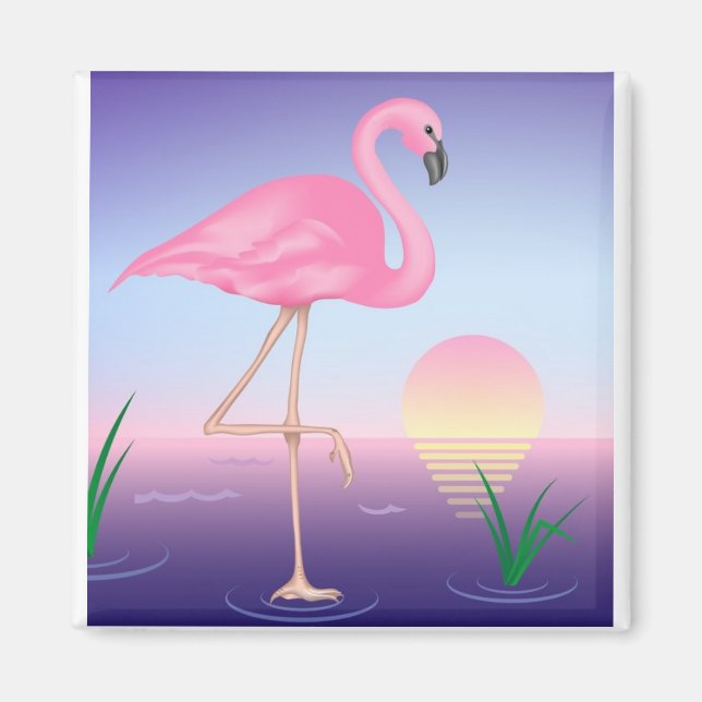 Pink Flamingo Magnet (Front)