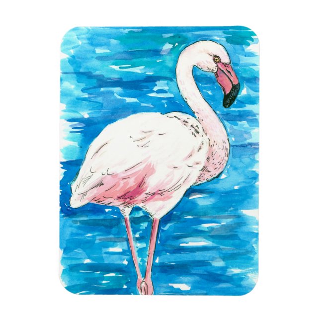 Pink flamingo magnet (Vertical)