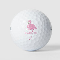 Pink flamingo monogram