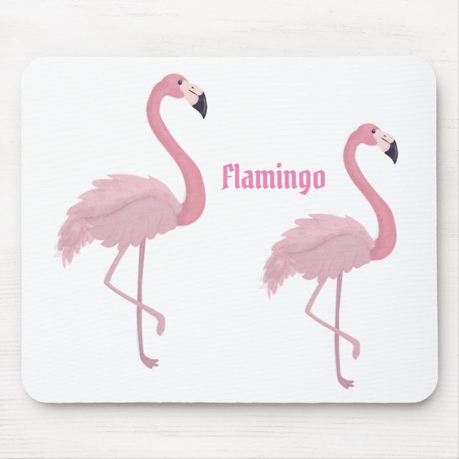 Pink Flamingo Mouse Pad (Front)