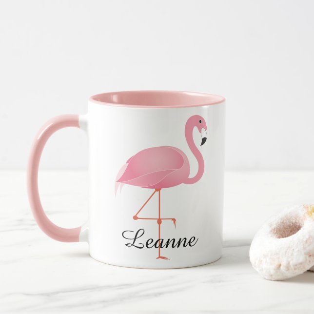 Pink Flamingo Mug (With Donut)