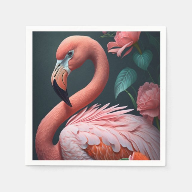 Pink Flamingo. Napkin (Front)