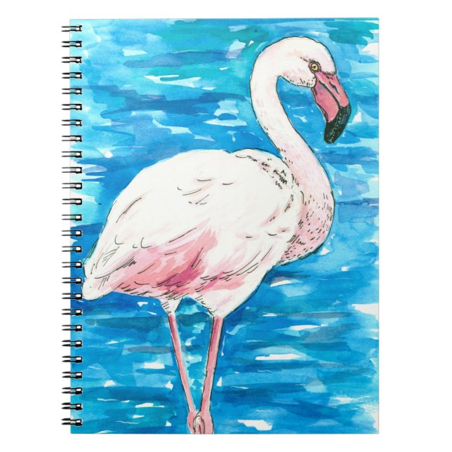 Pink flamingo notebook (Front)